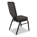 Flex-Back Banquet Chair, Supports Up to 500 lbs, 18.6" Seat Height, Morticia Onyx Seat/Back, Black Base, 2/Pack