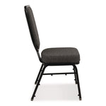 Flex-Back Banquet Chair, Supports Up to 500 lbs, 18.6" Seat Height, Morticia Onyx Seat/Back, Black Base, 2/Pack