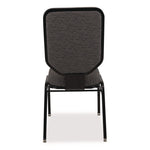 Flex-Back Banquet Chair, Supports Up to 500 lbs, 18.6" Seat Height, Morticia Onyx Seat/Back, Black Base, 2/Pack