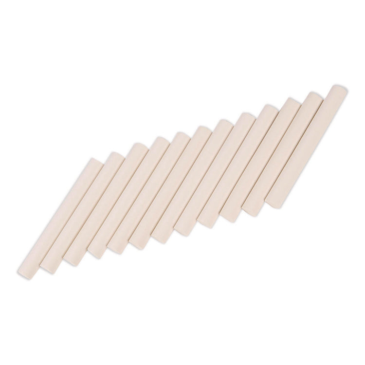 Nontoxic Anti-Dust Chalk, 3" x 0.31" Diameter, White, 12 Sticks/Box