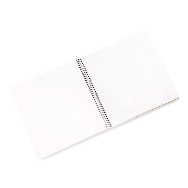 Animal Animations Wirebound Sketchpad, Unruled, Gold/green Cover, 40 White 9 X 9 Sheets