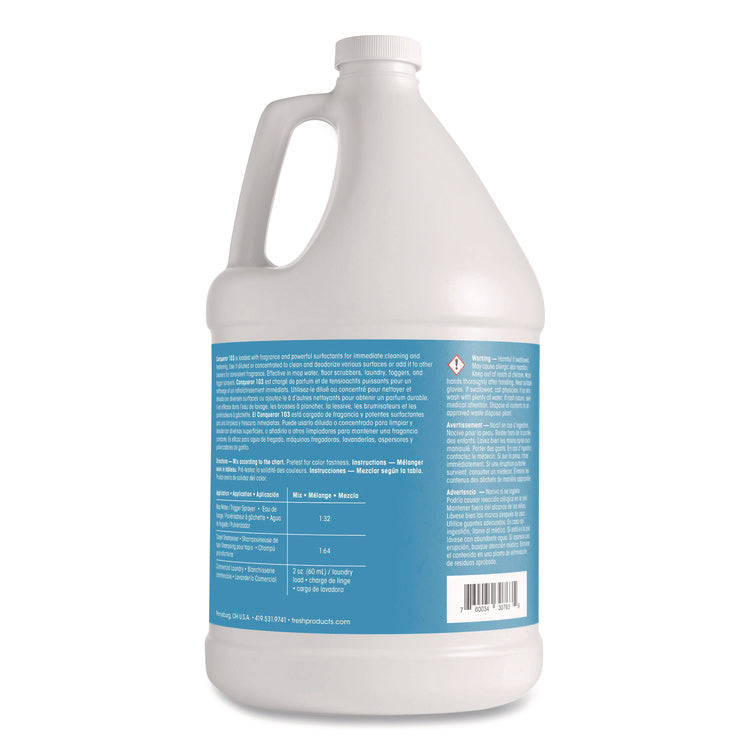 Conqueror 103 Odor Counteractant Concentrate, Springtime, 1 gal Bottle, 4/Carton