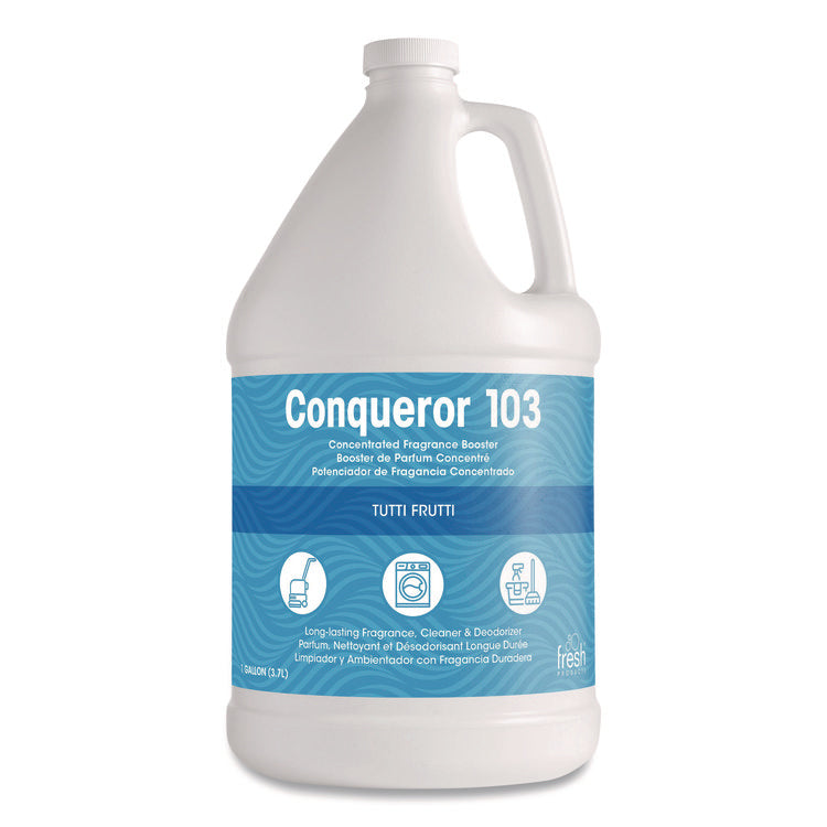 Conqueror 103 Odor Counteractant Concentrate, Tutti-Frutti, 1 Gal Bottle, 4/carton