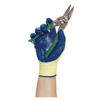G60 Nitrile Coated Cut Resistant Gloves, EN388: 3221, X-Large (Size 10), Blue/Yellow, 12 Pairs