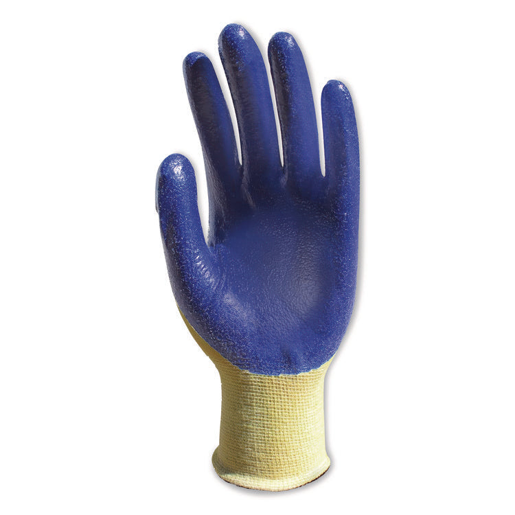 G60 Nitrile Coated Cut Resistant Gloves, EN388: 3221, X-Large (Size 10), Blue/Yellow, 12 Pairs