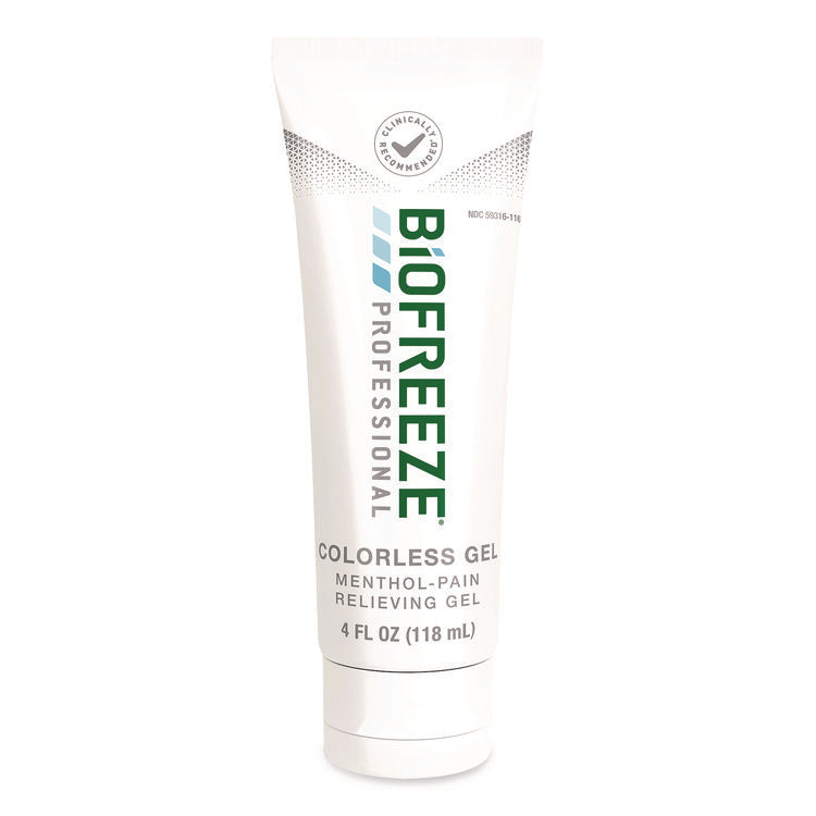 Professional Colorless Topical Analgesic Pain Reliever Gel, 4 oz Tube
