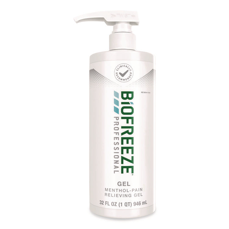 Professional Green Topical Analgesic Pain Reliever Gel, 32 oz Pump