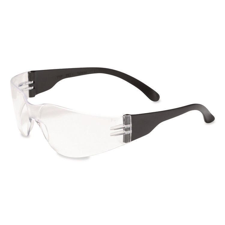 Zenon Z11sm Rimless Safety Glasses with Anti-Scratch Coating, Black Flexible-Plastic Frame, Clear Polycarbonate Lens