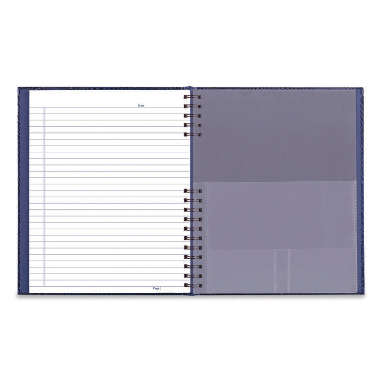 NotePro Notebook, 1-Subject, Wide/Legal Rule, Indigo Blue Cover, (100) 10.75 x 8.5 Sheets