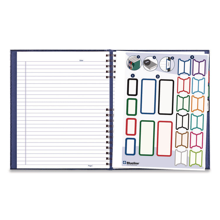 NotePro Notebook, 1-Subject, Wide/Legal Rule, Indigo Blue Cover, (100) 10.75 x 8.5 Sheets