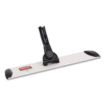 Executive Microfiber Single-Sided Flat Mop Frame, 3.5 W, 17 L, Black/Silver