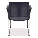 8700 Series Cafetorium Chair With Armrests, Supports Up to 500 lb, 18" Seat Height, Blue Seat/Back, Black Base, 8/Pack