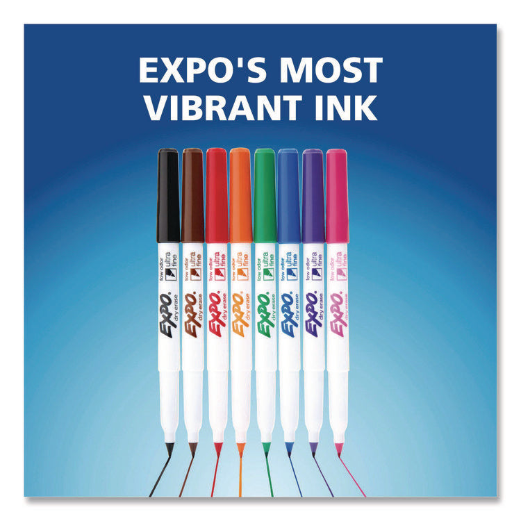 Low-Odor Dry Erase Marker Starter Set, Extra-Fine Bullet Tip, Assorted Colors, 5/Set