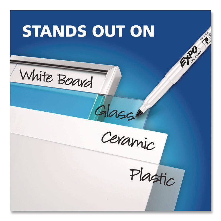 Low-Odor Dry Erase Marker Office Value Pack, Extra-Fine Bullet Tip, Black, 36/Pack