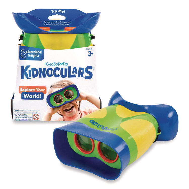 GeoSafari Jr. Kidnoculars, Ages 5 and Up, 8.6" x 7" x 8.9", Blue/Green/Yellow