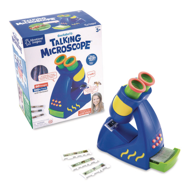 GeoSafari Jr. Talking Microscope, Ages 3 and Up, 5x Magnification, Blue