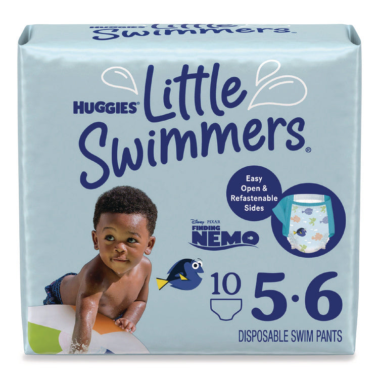 Little Swimmers, Size 5-6, Baby Weight 32 lbs and Up, Blue, 10/Pack, 8 Packs/Carton