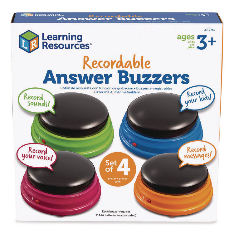 Recordable Answer Buzzers, Ages 3 and Up, 4 Buzzers