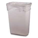 High-Density Waste Can Liners, 33 gal, 22 mic, 33" x 40", Natural, Roll, 25 Bags/Roll, 10 Rolls/Carton