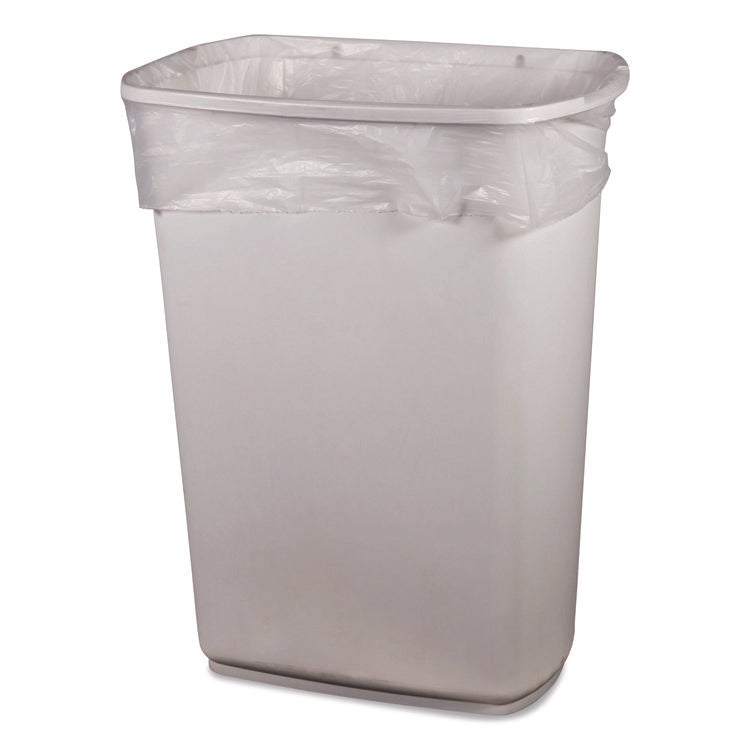 Linear Low-Density Can Liners, 33 gal, 2 mil, 33" x 39", Clear, Flat Pack, 100/Carton