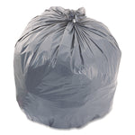 Linear Low-Density Can Liners, 45 gal, 1.1 mil, 40" x 46", Gray, Flat Pack, 125/Carton