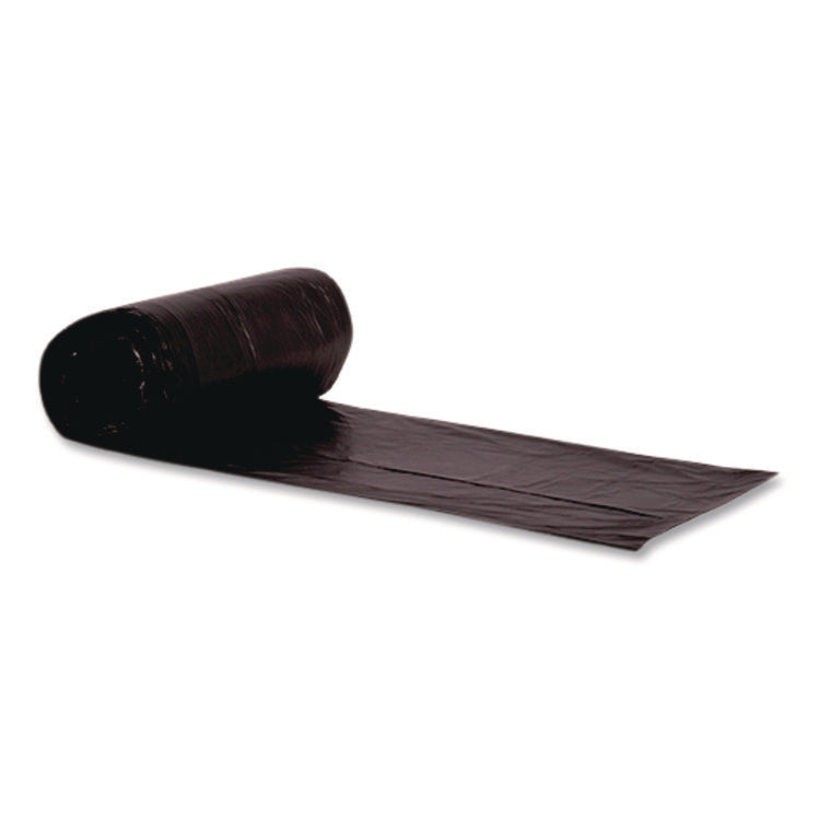 Linear Low-Density Can Liners, 55 gal, 2 mil, 36" x 58", Black, Flat Pack, 100/Carton