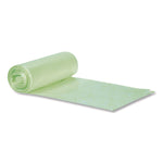 Biotuf Compostable Can Liners, 64 gal, 1 mil, 47" x 60", Green, 20 Bags/Roll, 5 Rolls/Carton