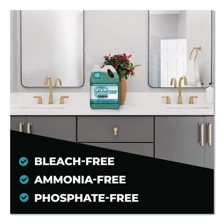 Pro Bathroom Cleaner, 1 gal Bottle, 4/Carton