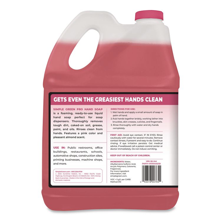 Pro Hand Soap, Almond Scent, 1 gal Bottle, 4/Carton