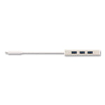 USB-C Hub with SD/Micro SD Card Reader, 3 Ports, Silver