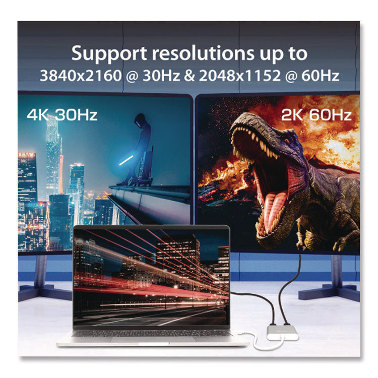 USB to HDMI Adapter, 7.87", Silver/White