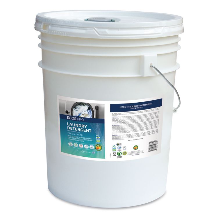 Laundry Detergent Liquid, Free and Clear, 5 gal Pail