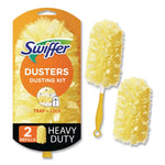 Heavy Duty Dusters Starter Kit, 6" Handle With Two Disposable Dusters