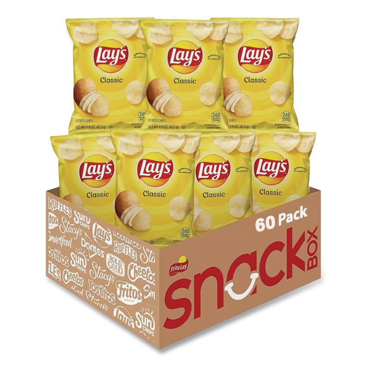 Regular Potato Chips, 1.5 Oz Bag, 64/carton
