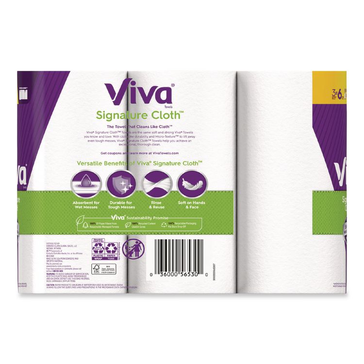 Signature Cloth Choose-A-Sheet Kitchen Roll Paper Towels,1-Ply, 5.1 x 11,White, 86 Sheets/Double Roll, 3 Rolls/PK, 8 Packs/CT
