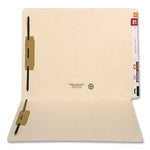 Heavy-Duty End Tab Fastener Folders, 0.75" Expansion, 2 Fasteners, Letter Size, Manila Exterior,  250/Carton