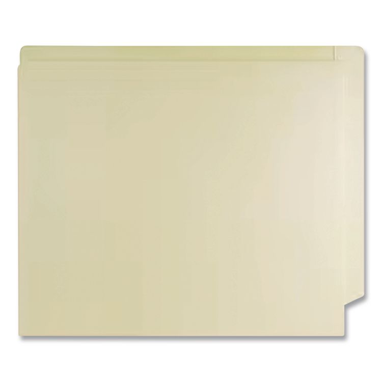 Slash Pocket End Tab Fastener Folders, 0.75" Expansion, 1 Fastener, Letter Size, Manila Exterior, 50/Box