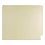Confidential End-Tab Folder with Full Back Pocket, 2 Fasteners, Letter Size, Manila Exterior, 50/Box