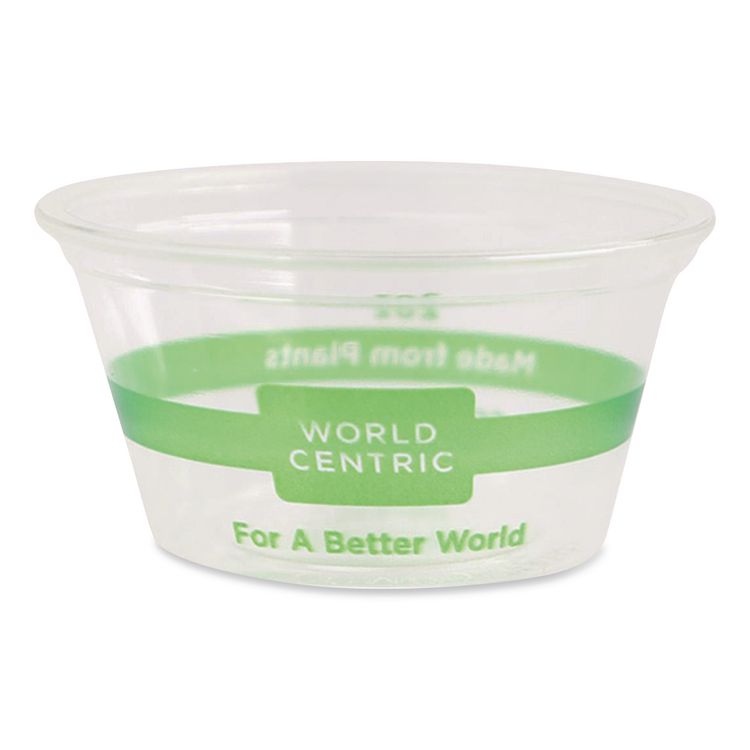 PLA Clear Cold Cups, Souffle, 2 oz, Plastic, Clear, 2,000/Carton