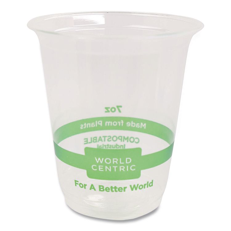 PLA Clear Cold Cups, 7 oz, Plastic, Clear, 2,000/Carton