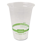 PLA Clear Cold Cups, 16 oz, Plastic, Clear, 1,000/Carton