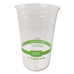 PLA Clear Cold Cups, 20 oz, Plastic, Clear, 1,000/Carton