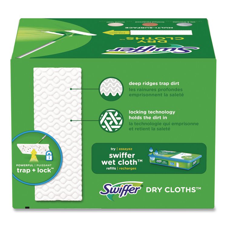 Dry Refill Cloths, White, 10.63" x 8", 32/Box, 4 Boxes/Carton