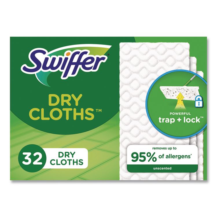 Dry Refill Cloths, White, 10.63" x 8", 32/Box, 4 Boxes/Carton