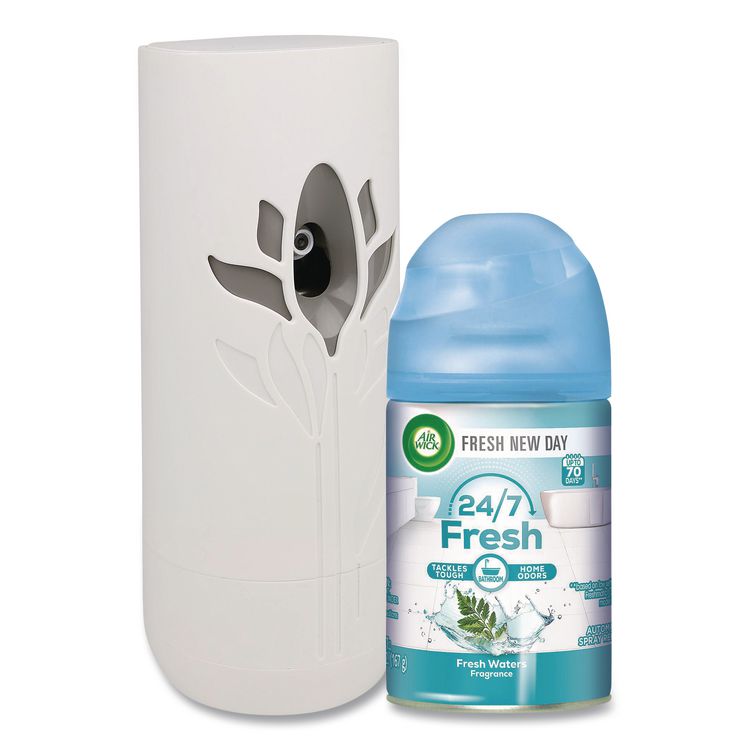 Freshmatic Ultra Automatic Spray Refill, Fresh Waters, 5.89 Oz Aerosol Spray, 6/carton