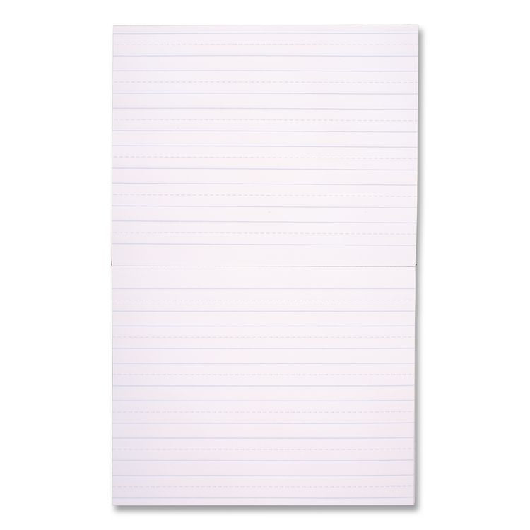 Learn to Letter Primary Journal with Raised Ruling, Manuscript Format, Orange/White/Blue Cover, (40) 10 x 8 Sheets