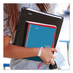 Wirebound Notebook, 2-Subject, Medium/College Rule, Assorted Cover Colors, (80) 9.5 x 6.52 Sheets, 6/Pack