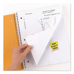 Wirebound Notebook, 1-Subject, Quadrille Rule (4 sq/in), Randomly Assorted Cover Color, (100) 11 x 8.5 Sheets