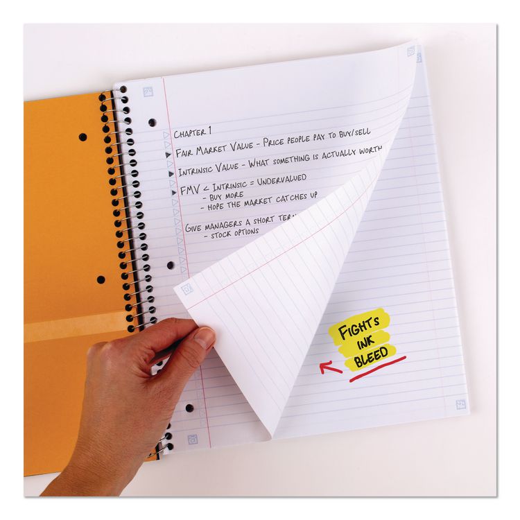 Wirebound Notebook, 1-Subject, Medium/College Rule, Randomly Assorted Cover Color, (100) 11 x 8.5 Sheets