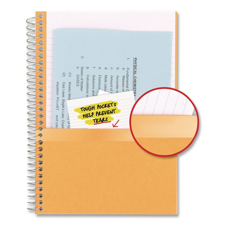 Wirebound Notebook, 5-Subject, Medium/College Rule, Randomly Assorted Cover Color, (150) 9.5 x 7.25 Sheets